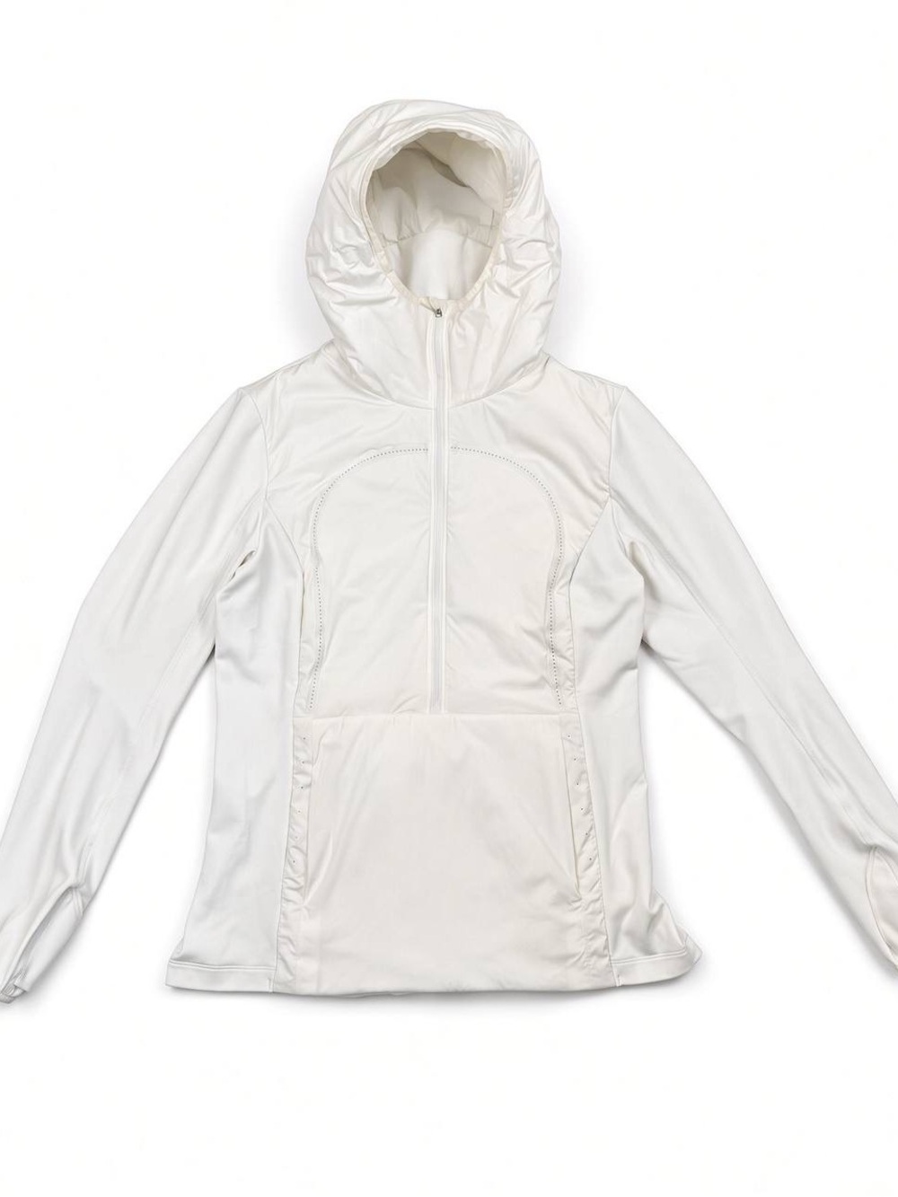 Women's White Hooded Lightweight Jacket